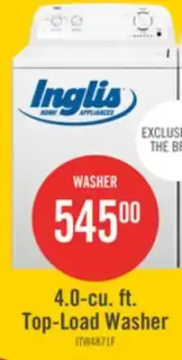 The Brick Inglis 4.0 Cu. Ft. Top-Load Washer - White - ITW4871FW offer