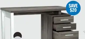 The Brick Oscar 47 Reversible Office Desk with Storage - Grey offer