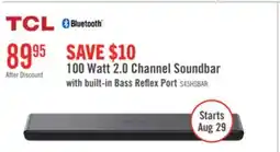 The Brick TCL 2.0 CH Bluetooth Dolby Atmos DTS Virtual:X Soundbar (S45H) offer