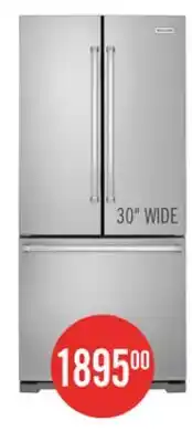 The Brick KitchenAid 30 22 Cu. Ft. French-Door Refrigerator - Stainless Steel - KRFF300ESS offer