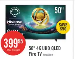 The Brick Hisense 50 QD6QF 4K UHD QLED Fire TV offer