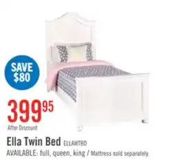 The Brick Ella Panel Bed with Headboard & Frame for Kids, Chevron Pattern, White - Twin Size offer