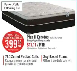 The Brick Springwall Pisa II Eurotop Twin Mattress offer