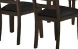 The Brick Devon Dining Chair with Vegan Leather Fabric, Wood - Dark Brown offer