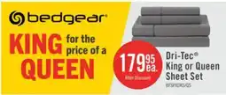 The Brick BEDGEAR Dri-Tec 4-Piece King Sheet Set - Grey offer