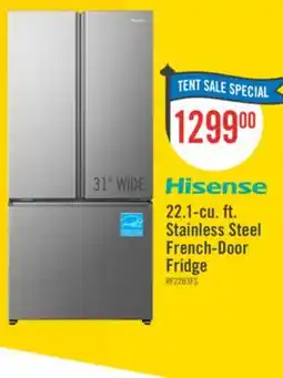 The Brick Hisense 31.3 22.1 Cu. Ft. French-Door Refrigerator - Stainless Steel - RF22B3FSE offer