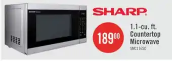 The Brick Sharp 1.1 Cu. Ft. Carousel Countertop Microwave - Stainless Steel - SMC1162KSC offer