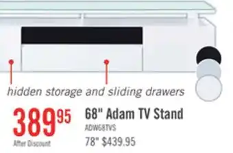 The Brick Adam 68 Modern TV Stand with Storage and Cable Management for TVs up to 75- White offer