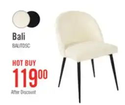 The Brick Bali Dining Chair with Boucle Fabric, Metal - Taupe offer