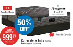 The Brick Beautyrest Black Hotel Cornerstone Suite Tight Top Firm Queen Mattress offer