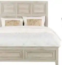 The Brick Lara Panel Bed with Headboard & Frame, Antique Grey - Queen Size offer