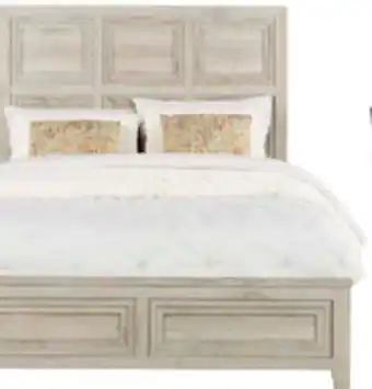The Brick Lara Panel Bed with Headboard & Frame, Antique Grey - Queen Size offer