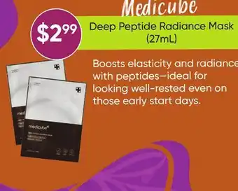 Healthy Planet Medicube Deep Peptide Radiance Mask offer