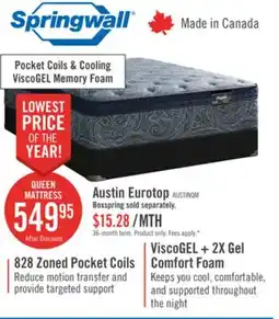 The Brick Springwall Austin Eurotop Medium Queen Mattress offer