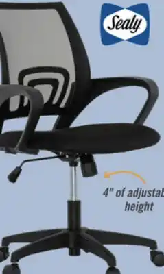 The Brick Sealy Raven 25.2 Adjustable Ergonomic Office Chair with Mesh Padding - Black offer