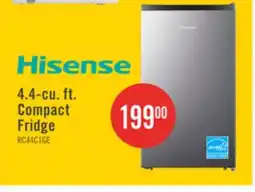 The Brick Hisense 18.7 4.4 Cu. Ft. Compact Refrigerator - Silver - RC44C1GSE offer