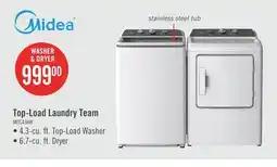 The Brick Midea 4.3 Cu. Ft. Top-Load Washer and 6.7 Cu. Ft. Electric Dryer - White offer