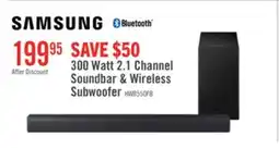 The Brick Samsung B-Series 2.1-Channel Soundbar with Wireless Subwoofer offer
