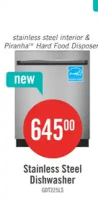 The Brick GE 24 51 dBA Built-In Dishwasher with Piranha Hard Food Disposer - Stainless Steel - GDT225SSLSS offer