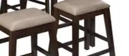 The Brick Astoria Counter-Height Stool with Vegan Leather Fabric - Brown & Grey offer