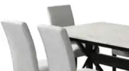 The Brick Verona 7pc Dining Set with Table & 6 Chairs, Culture Marbled Top, 60W - White offer