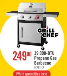 The Brick Grill Chef 39,000 BTU 3-Burner LP Gas BBQ - GCF371CRP offer