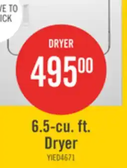 The Brick Inglis 6.5 Cu. Ft. Electric Dryer - White - YIED4671EW offer