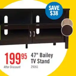 The Brick Bailey 47 TV Stand with Storage and Cable Management for TVs up to 55- Coffee Brown offer