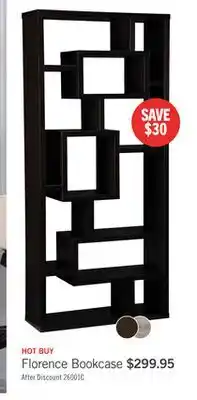 The Brick Florence 32 Open Bookcase - Espresso offer