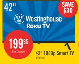 The Brick Westinghouse 42 1080P Roku Smart TV offer