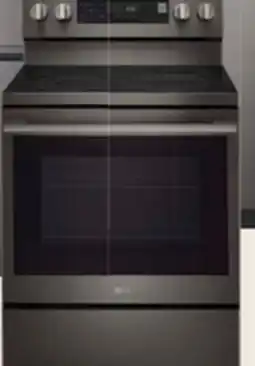 The Brick LG 6.3 Cu. Ft. Smart Electric Range with Air Fry - Black Stainless Steel - LREN6325ZE offer