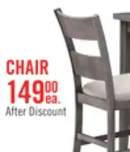 The Brick Krew Dining Chair with Polyester Fabric, Ladder-Back - Grey offer