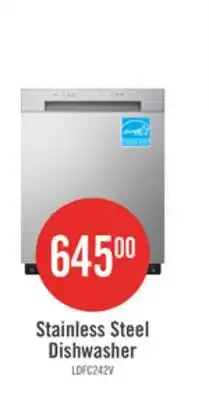 The Brick LG 24 52 dBA Built-In Front-Control Dishwasher with Dynamic Dry - Platinum Silver - LDFC2423V offer