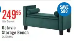 The Brick Octavia 53.25 Storage Bench - Green Velvet offer