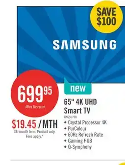 The Brick Samsung 65 U7900F Crystal UHD 4K Smart TV (UN65U7900FFXZC) offer