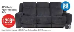 The Brick Atlantis 90 Fabric Zero Gravity Power Reclining Sofa - Dark Grey offer