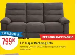 The Brick Jasper 81 Chenille Fabric Reclining Sofa - Brown offer