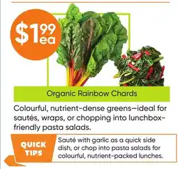 Healthy Planet Organic Rainbow Chards offer
