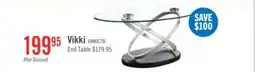 The Brick Vikki 48 Modern Oval Glass Top Coffee Table - Glass with Metal Base offer