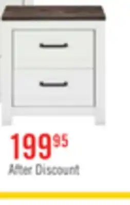 The Brick Zoey Bedside 2-Drawer Nightstand, 24.4W x 24.9H - Two-tone White & Brown offer