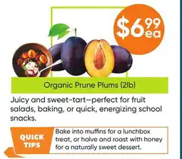 Healthy Planet Organic Prune Plums offer