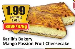 Starsky Karlik's Bakery Mango Passion Fruit Cheesecake offer