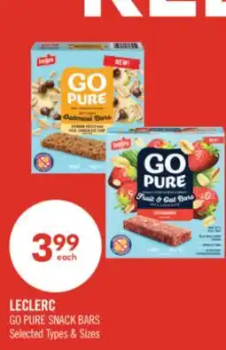 Shoppers Drug Mart LECLERC GO PURE SNACK BARS offer