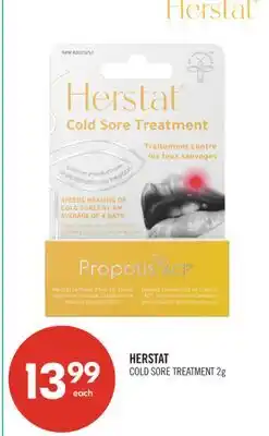 Shoppers Drug Mart HERSTAT COLD SORE TREATMENT offer