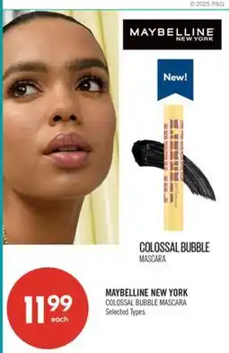 Shoppers Drug Mart MAYBELLINE NEW YORK COLOSSAL BUBBLE MASCARA offer