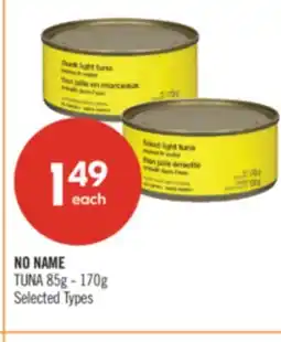 Shoppers Drug Mart NO NAME TUNA 85g - 170g offer