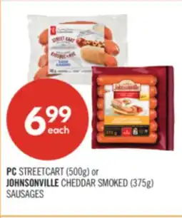 Shoppers Drug Mart PC STREETCART (500g) or JOHNSONVILLE CHEDDAR SMOKED (375g) SAUSAGES offer