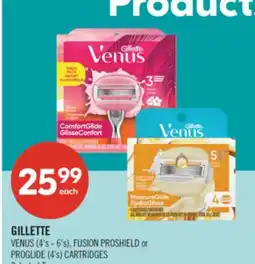 Shoppers Drug Mart GILLETTE VENUS (4's - 6's), FUSION PROSHIELD or PROGLIDE (4's) CARTRIDGES offer