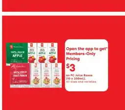 Shoppers Drug Mart PC Juice Boxes (10 x 200mL) offer