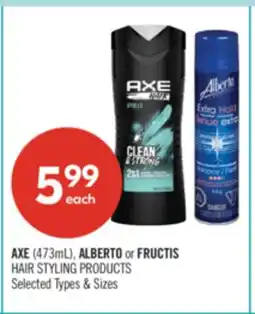 Shoppers Drug Mart AXE (473mL), ALBERTO or FRUCTIS HAIR STYLING PRODUCTS offer